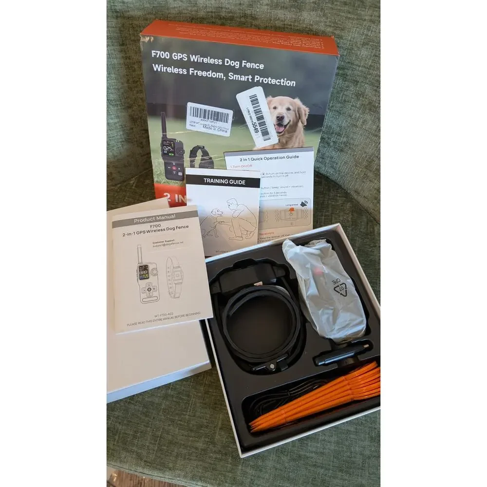 F700 2in1 GPS Wireless Dog Fence with Remote, Waterproof Electric Collar Fence